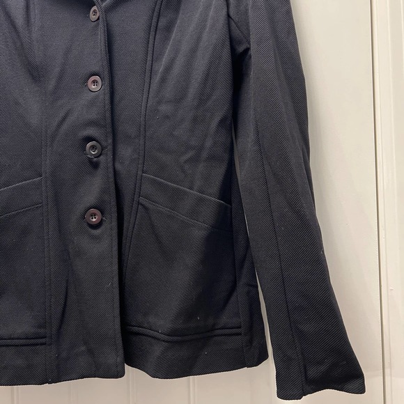 Poleci Women's Button Down Long Sleeve Casual Jacket with Pockets Size M Black - Picture 4 of 5